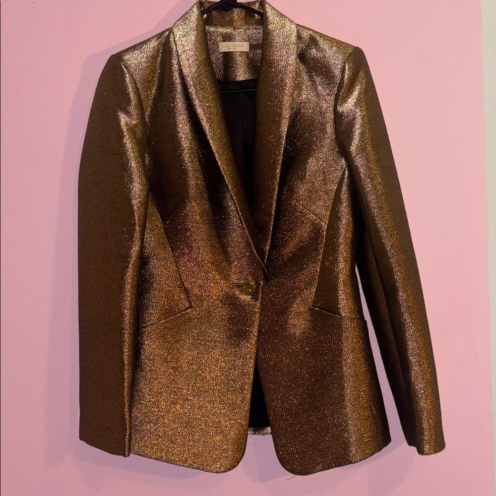 Ramy Brook  Women luxury Blazer Metallic Gold - Picture 5 of 13